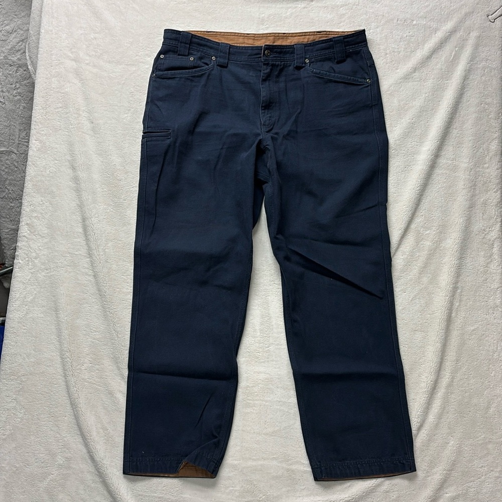 Duluth Trading Canvas Work Pants blue relaxed Fit utility 42x34
